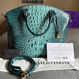 Brahmin Bottle Blue Large Duxbury Leather